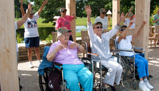 Each summer, the Annual BEE Fit exercise program is held and led by the Caring Well Institute at D'Youville Life & Wellness Community