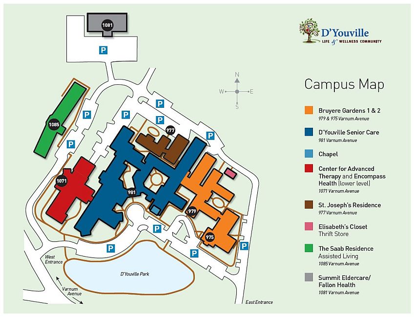 D'Youville Life & Wellness Community Lowell MA Campus Map